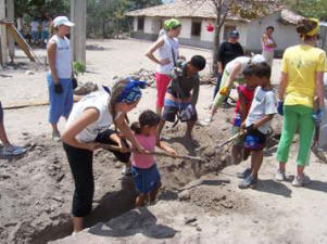 Gehlen Mission Team works with children of the village